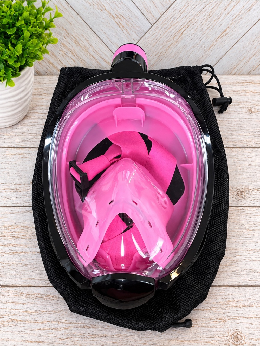 Full Face Snorkel G2 Pink Black Mask Adult L/XL New
